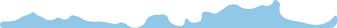 Silhouette of jagged black edge on blue